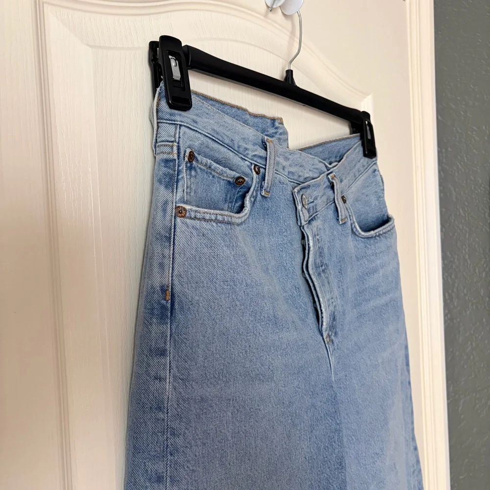 AGOLDE Criss Cross Straight Denim Jeans, Dimension, 26 - Picture 4 of 14